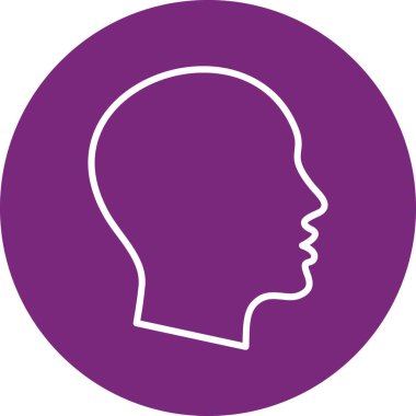 kadın yüz profili simgesi