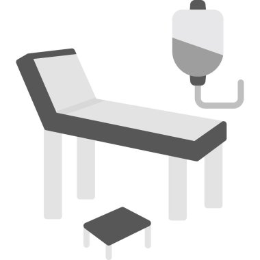 Beyaz arkaplanda modaya uygun düz stil koltuk simgesi.