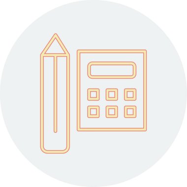 hesap makinesi düz simgesi, vektör, illüstrasyon