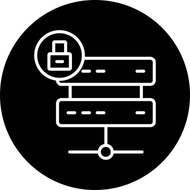 veritabanı. Web simgesi basit illüstrasyon