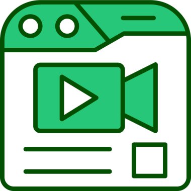 Video oynatıcı simge vektör