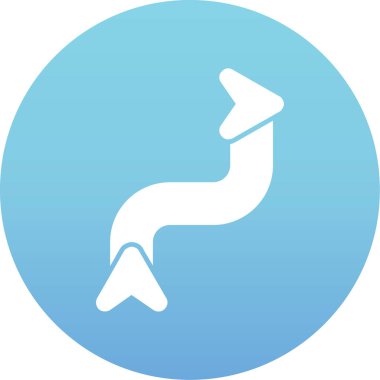 Mavi ve beyaz bir ikonun vektör illüstrasyonu