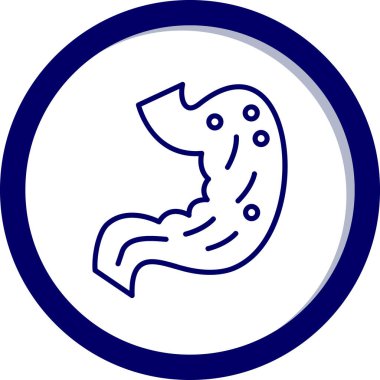 Bir balığın mavi simgesinin vektör çizimi