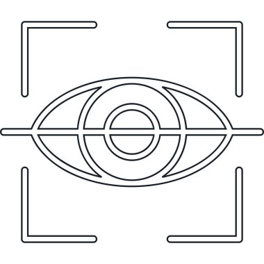 Göz simgesi. Web için görsel vektör simgelerinin özet çizimi
