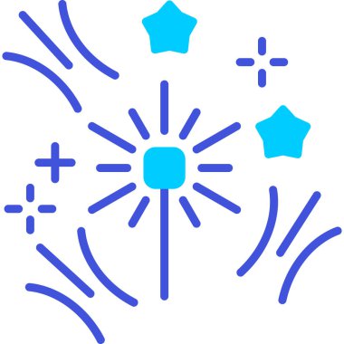 Mavi çizgi Kar Tanesi simgesi beyaz arkaplanda izole edildi. Vektör İllüstrasyonu