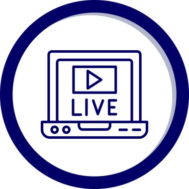 Canlı yayın. vektör simgesi