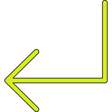 ok sol simge vektör illüstrasyon tasarımı