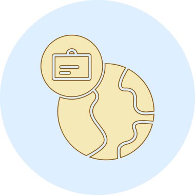 Web simgesi harita, illüstrasyon vektör