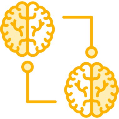 Beyin. Web simgesi basit illüstrasyon