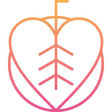 Kalp. Web simgesi basit illüstrasyon