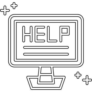 yardım hattı simgesi tasarımı, özet çizim vektör illüstrasyonu kavramı