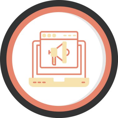 Bilgisayar. Web simgesi basit illüstrasyon