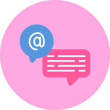 Mesaj var. Web simgesi basit illüstrasyon