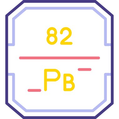 Benzersiz periyodik tablo vektör simgesi