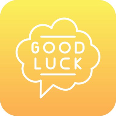 İyi şanslar simgesi, vektör illüstrasyonu