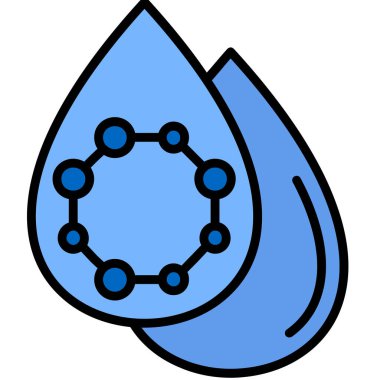 su damlası ikon vektör illüstrasyonu