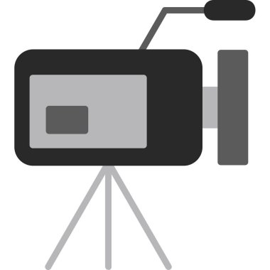 Video kamera simgesi. Web için basit sinema vektör simgeleri çizimi.