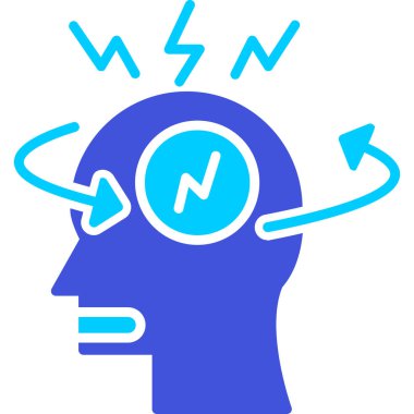 Beyni olan bir adamın vektör çizimi