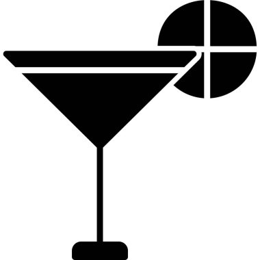 alkollü içecek cktail simgesi ana hatlarıyla