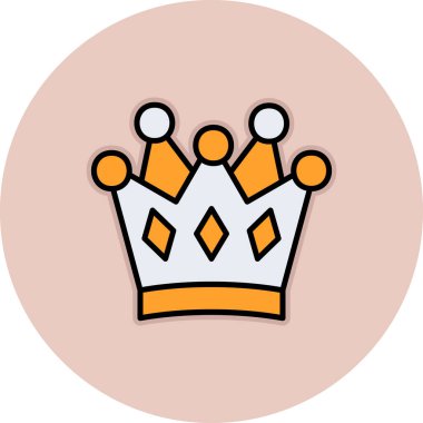 taç simgesi vektör illüstrasyonu