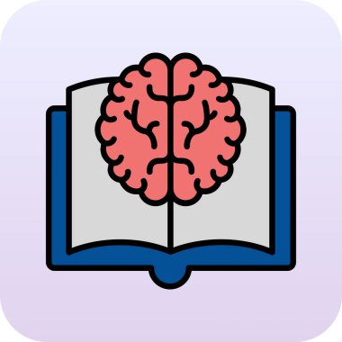 Beyin simgesi, vektör illüstrasyonu