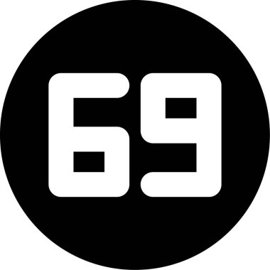 6 numaralı simgenin vektör illüstrasyonu