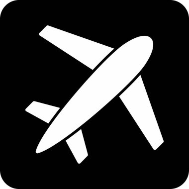 Uçak simgesinin vektör illüstrasyonu