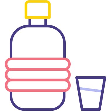 içki web simgesi, basit vektör illüstrasyonu