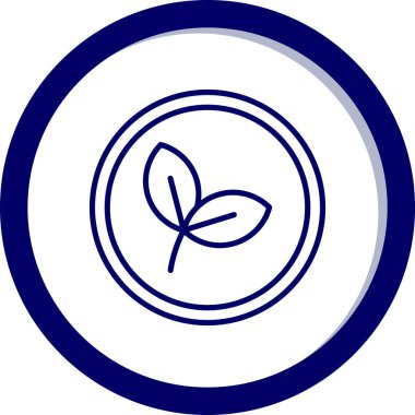 Yaprak ikonu vektör illüstrasyonu