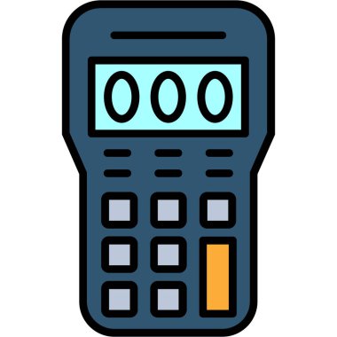 Hesap makinesi matematik simgesi. özet matematik hesap makinesi vektör renk düz izole