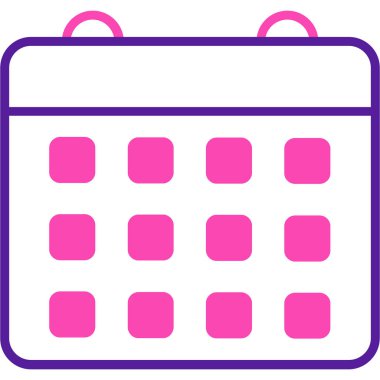 Takvim simgesi, vektör illüstrasyonu basit tasarım