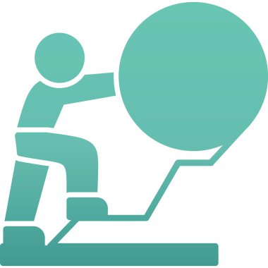 Balon ikon vektör tasarımı ile iş adamı