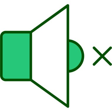 Beyaz arkaplanda izole edilmiş ses simgesi ve vektör illüstrasyonu