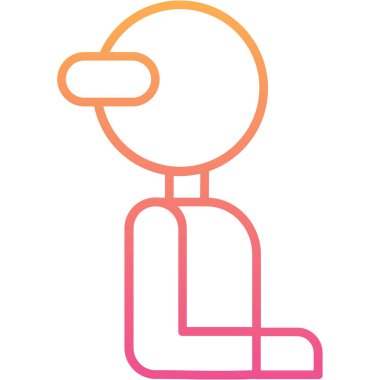 Tek bir adam simgesinin vektör illüstrasyonu