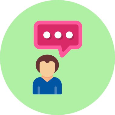 Sohbet simgesi vektör illüstrasyonu