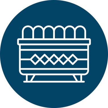 Mobilya simgesinin vektör illüstrasyonu