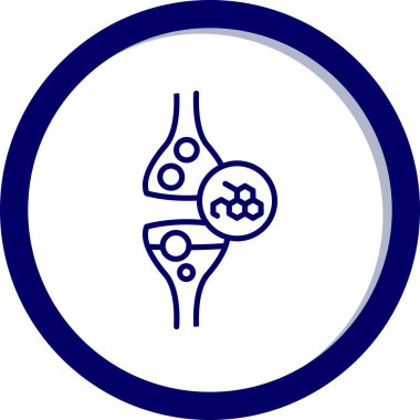 Mavi ve beyaz bir ikonun vektör illüstrasyonu