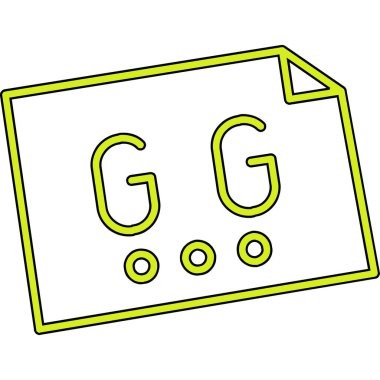 G harfi simgesinin vektör illüstrasyonu