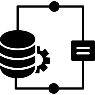 veri veritabanı sunucu simgesi Solid biçimi