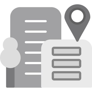 harita simgesinin vektör illüstrasyonu