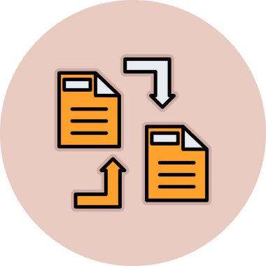 belge dosya simgesi vektör illüstrasyonu