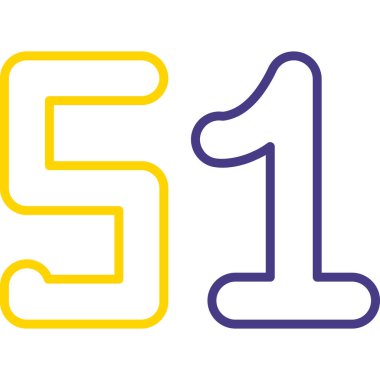 5 numaralı simge tasarımı element vektörü