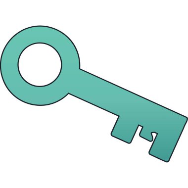 çizgi film doodle anahtar beyaz arka plan üzerinde