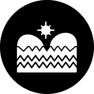 Siyah ve beyaz simgesinin vektör illüstrasyonu