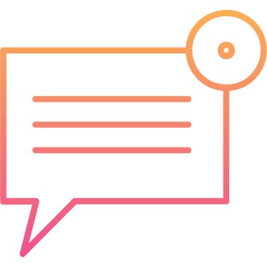 Sohbet simgesi, vektör çizimi