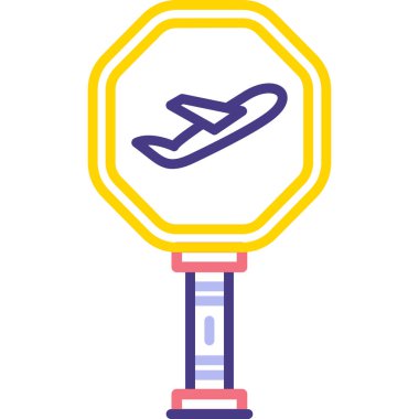 Bir düzlem simgesinin vektör çizimi