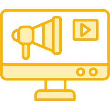 Megafon ikonu vektör illüstrasyonu