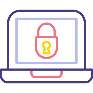 Internet güvenlik simgesi, vektör çizim