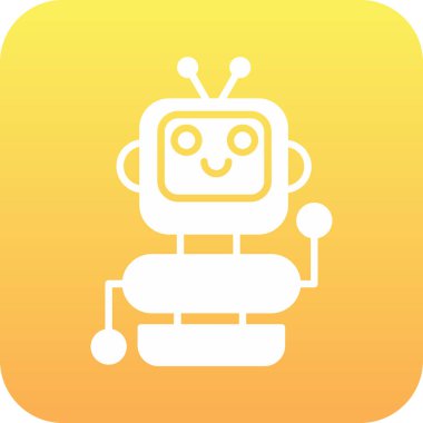 Akıllı telefonu olan robot, vektör çizimi