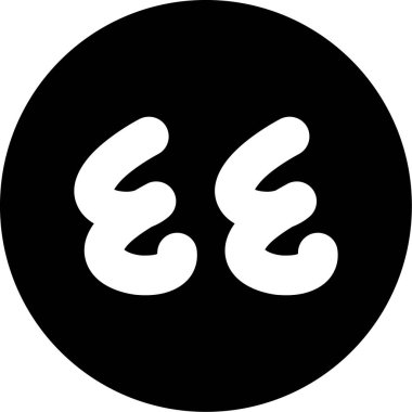 E e e e simge dış hat biçimi